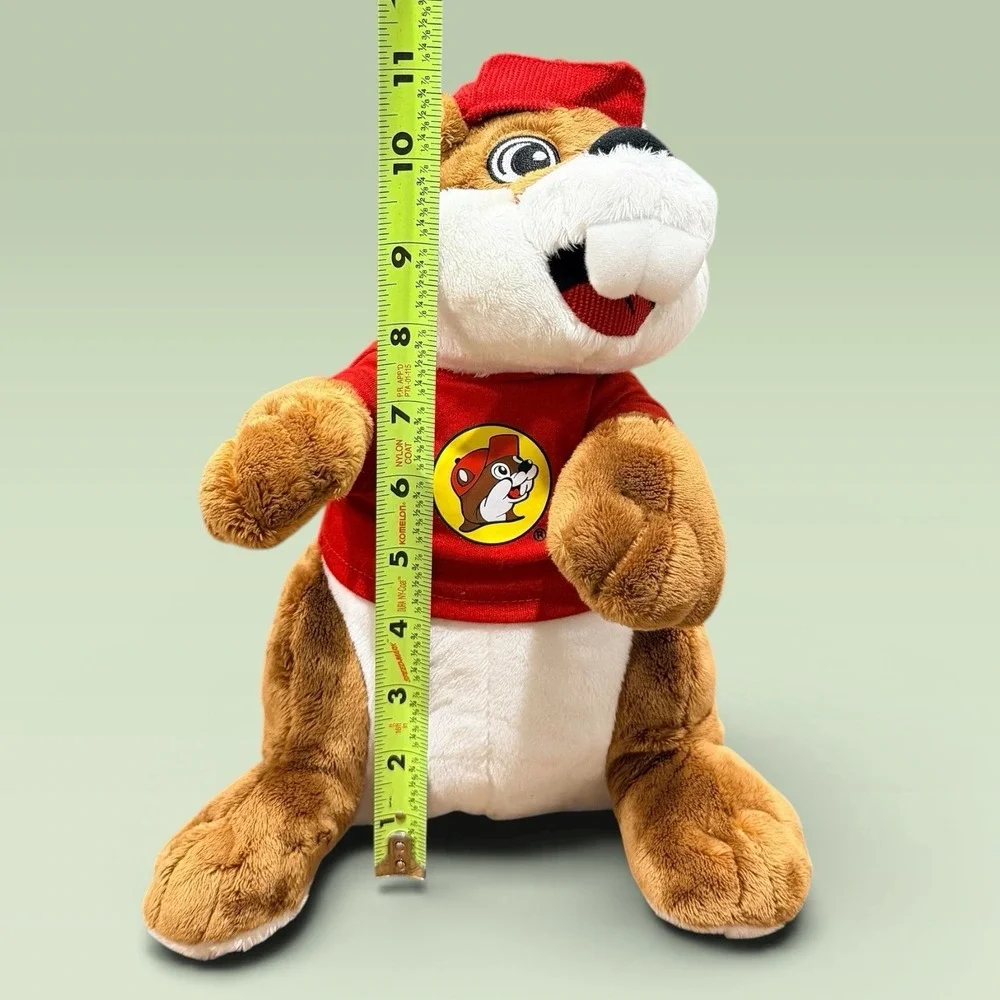 Buc-ee's Beaver Plush Toy Red Shirt Logo Hat Stuffed Animal 10